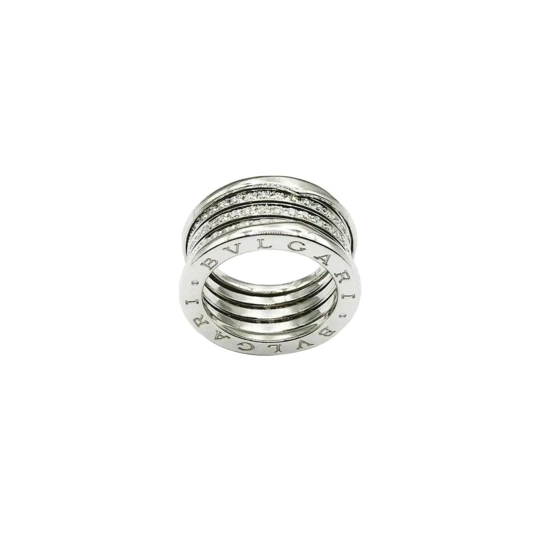Bague Bandeau BULGARI "B.Zero1" en or blanc et diamants - Image 2