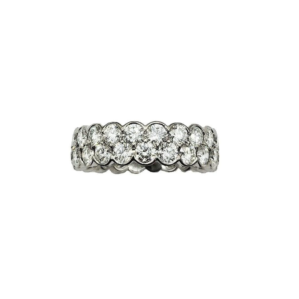 Bague CARTIER "Broderie" en or blanc et diamants
