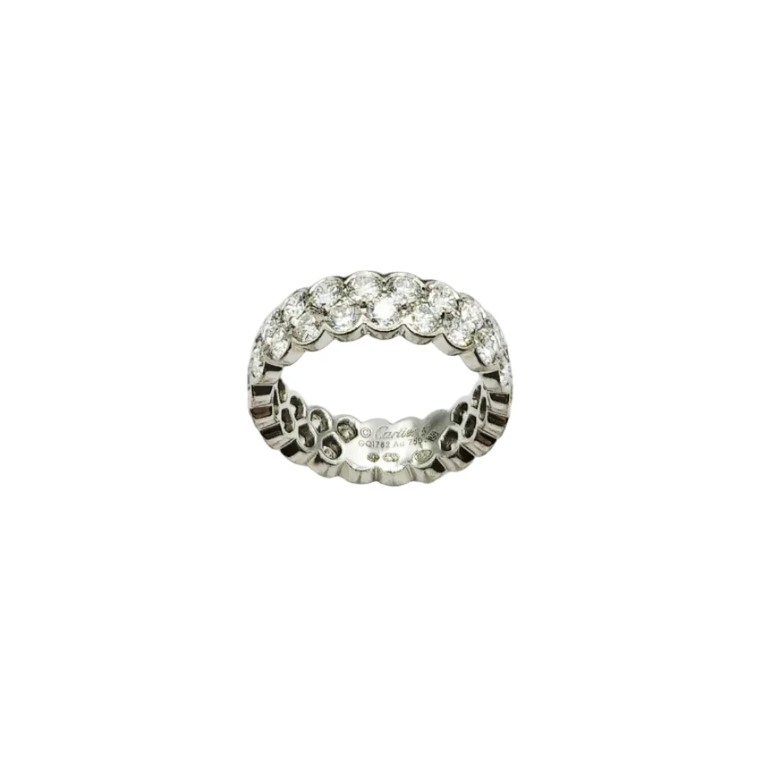 Bague CARTIER "Broderie" en or blanc et diamants - Image 3