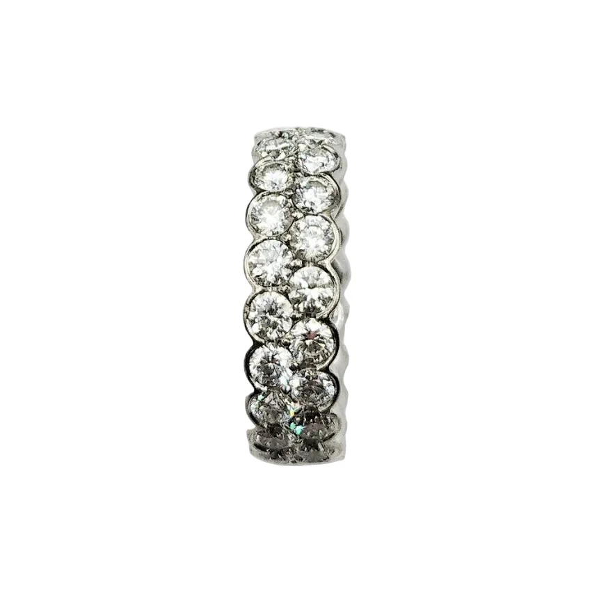 Bague CARTIER "Broderie" en or blanc et diamants - Image 5