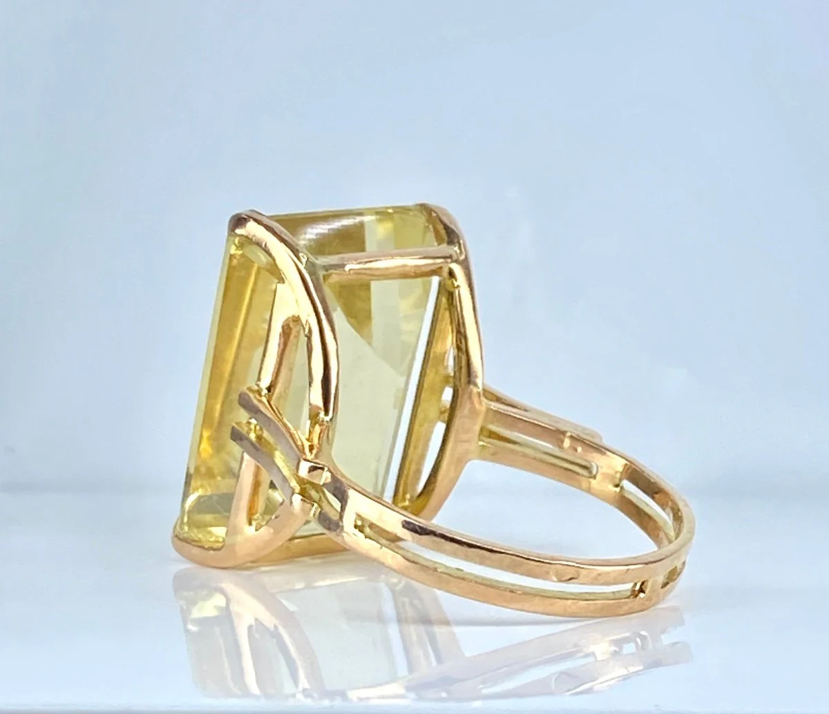 Bague en or jaune 18 carats et citrine 20 carats - Image 5