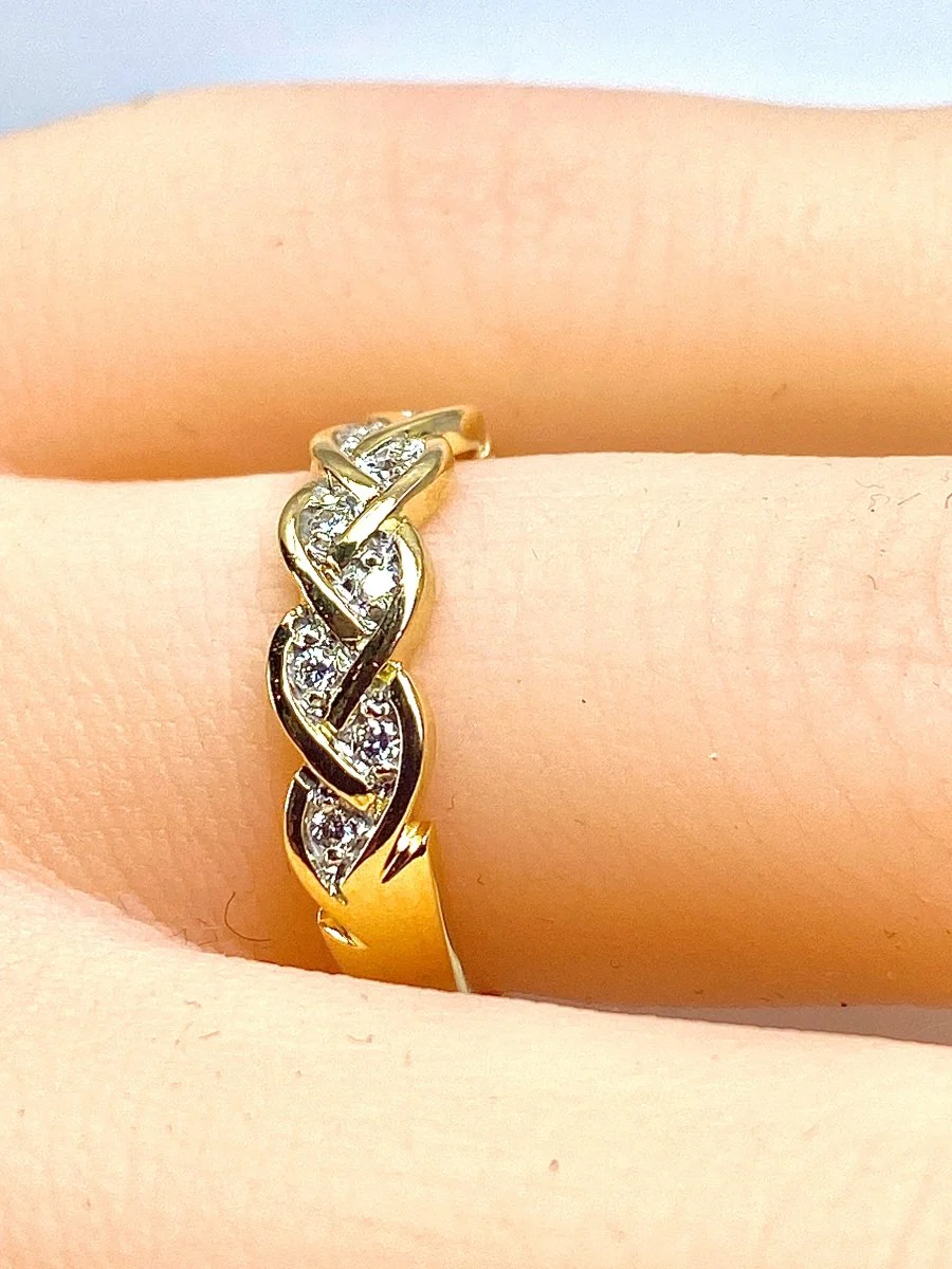 Bague en or jaune 18 carats et diamants - Image 4
