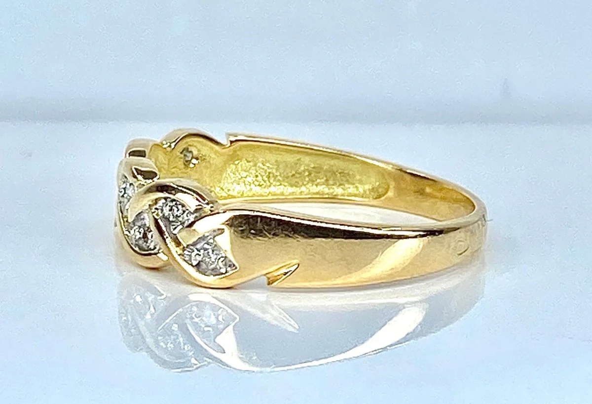 Bague en or jaune 18 carats et diamants - Image 5