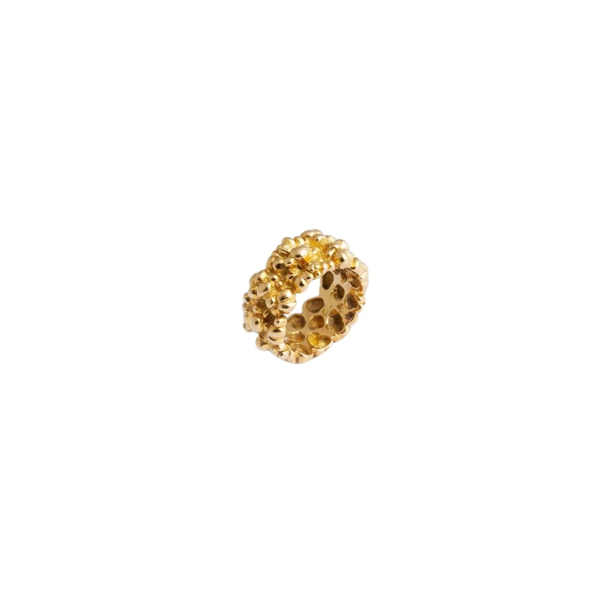 Bague "Boules Rocaille" en or jaune - Image 3