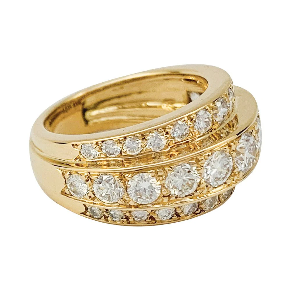 Bague en or jaune, diamants - Image 4
