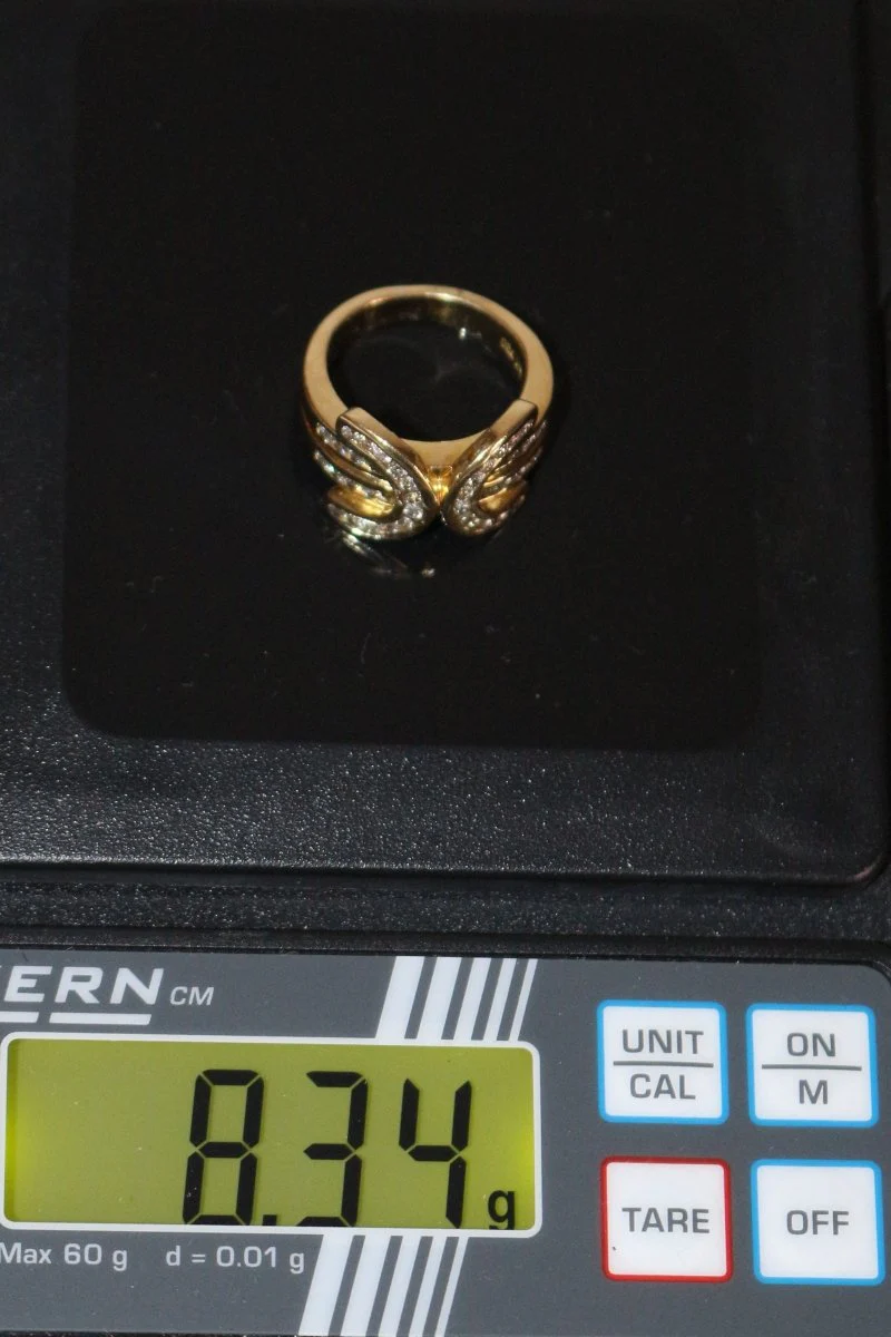 Bague En Or Jaune Double C - Image 12