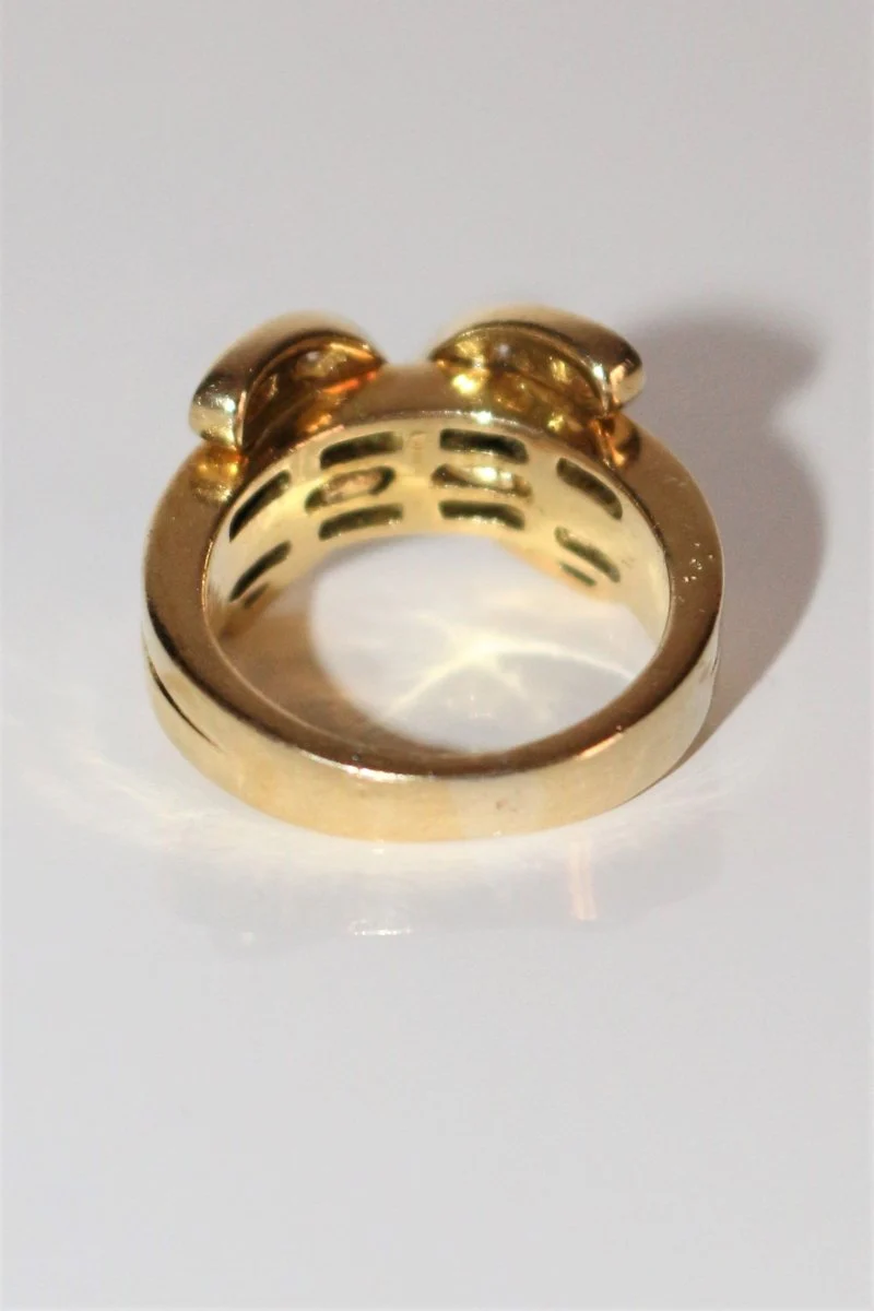Bague En Or Jaune Double C - Image 5
