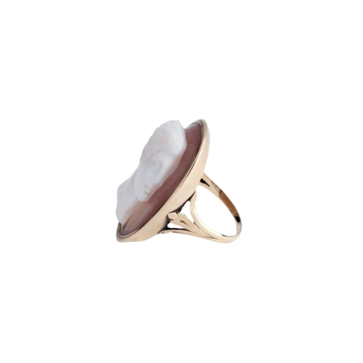 Bague Camée en or jaune et agate - Image 5