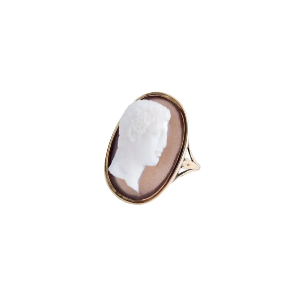 Bague Camée en or jaune et agate - Image 6