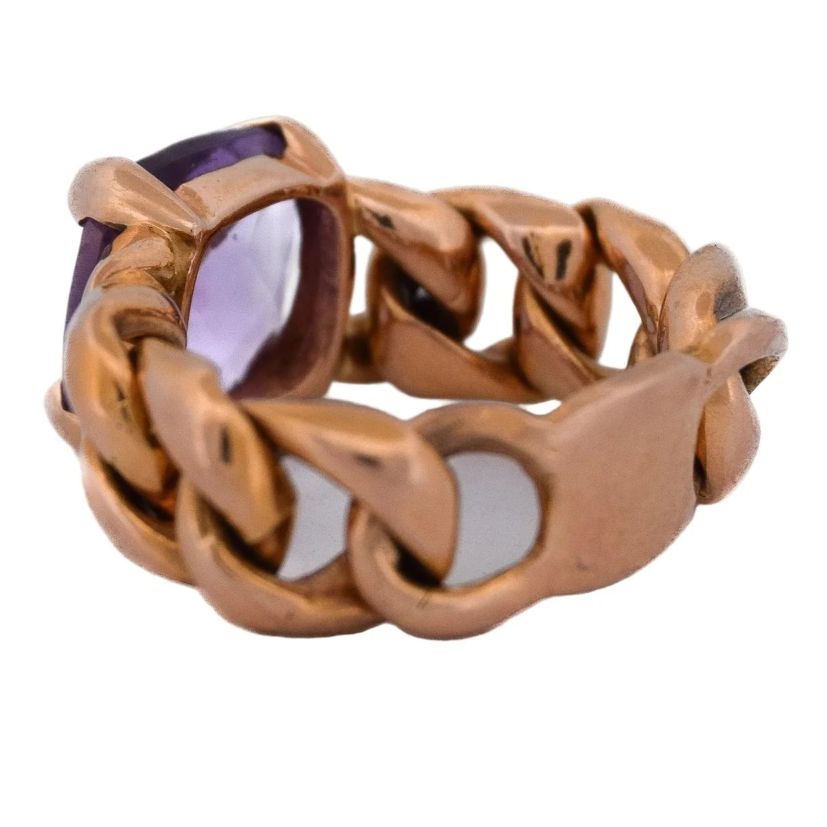 Bague en or jaune et améthyste - Image 4