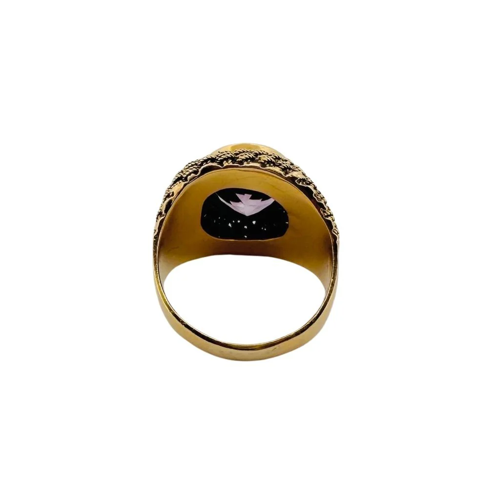 Bague en or jaune et améthyste - Image 3