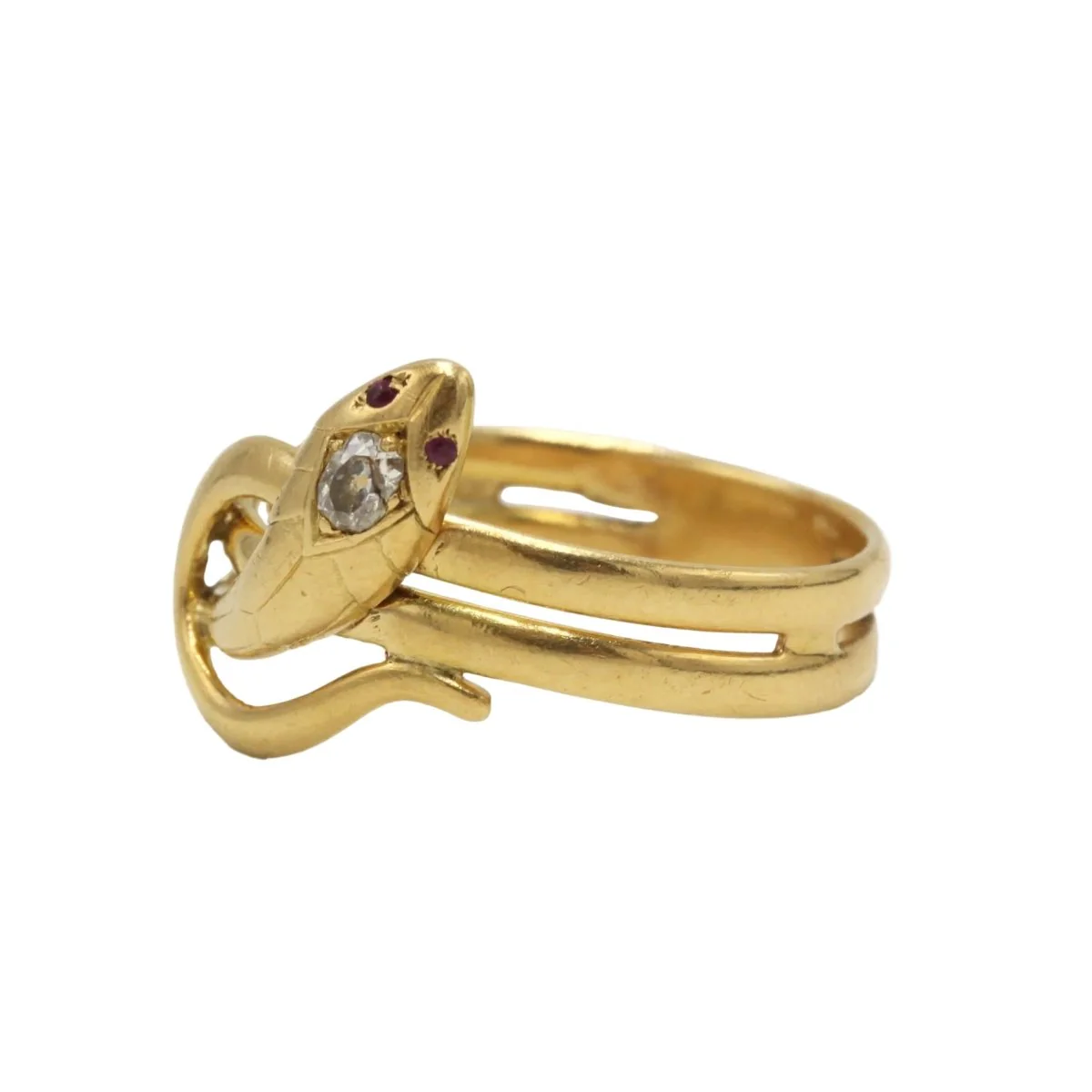 Bague en or jaune et diamant - Image 2