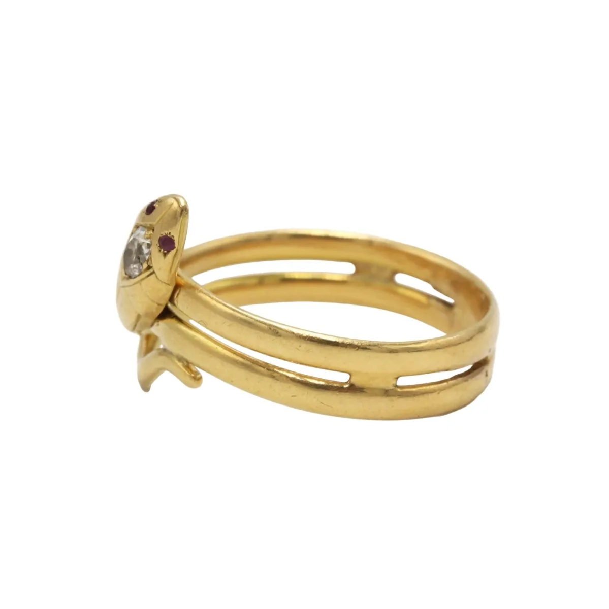 Bague en or jaune et diamant - Image 3