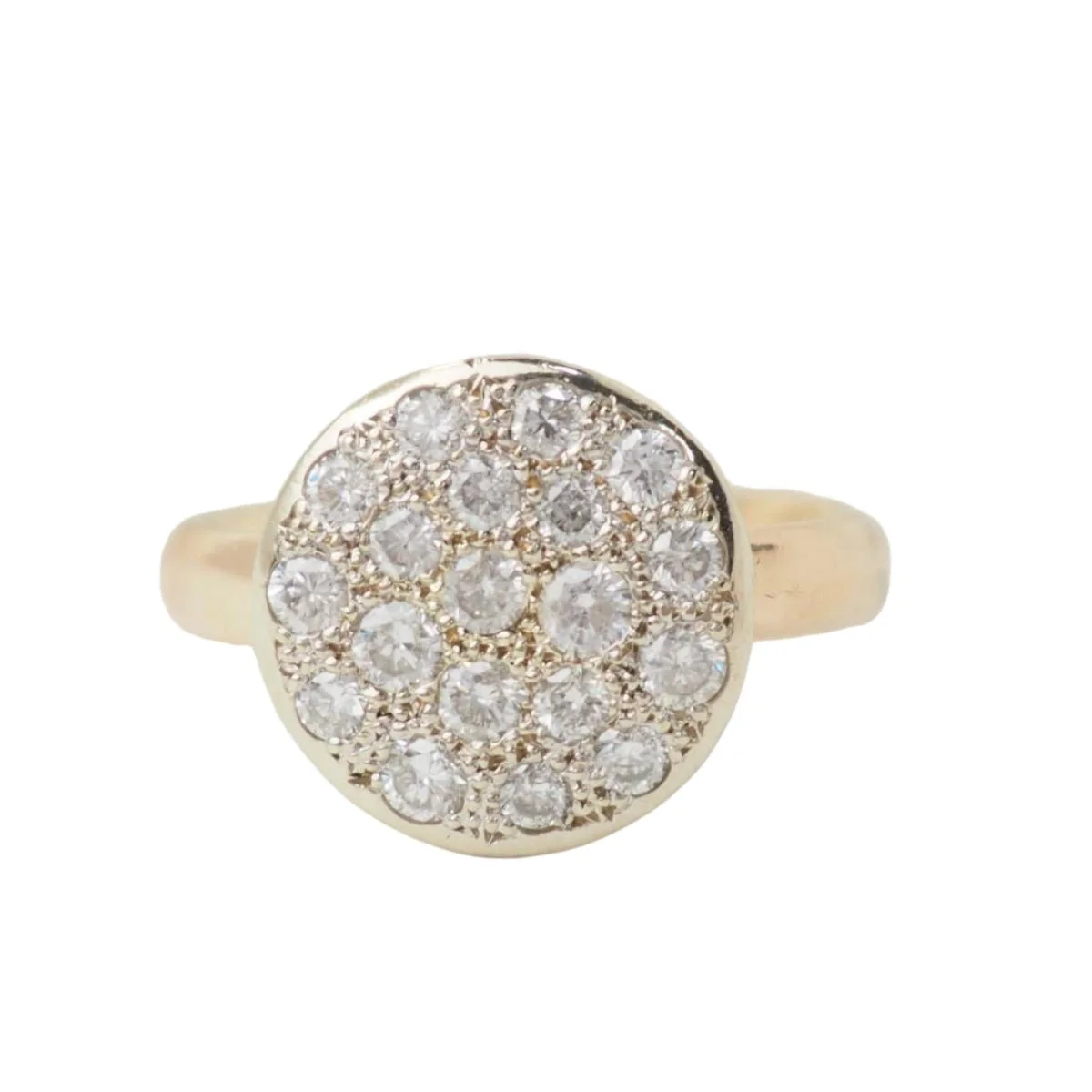 Bague Solitaire en or jaune et diamants