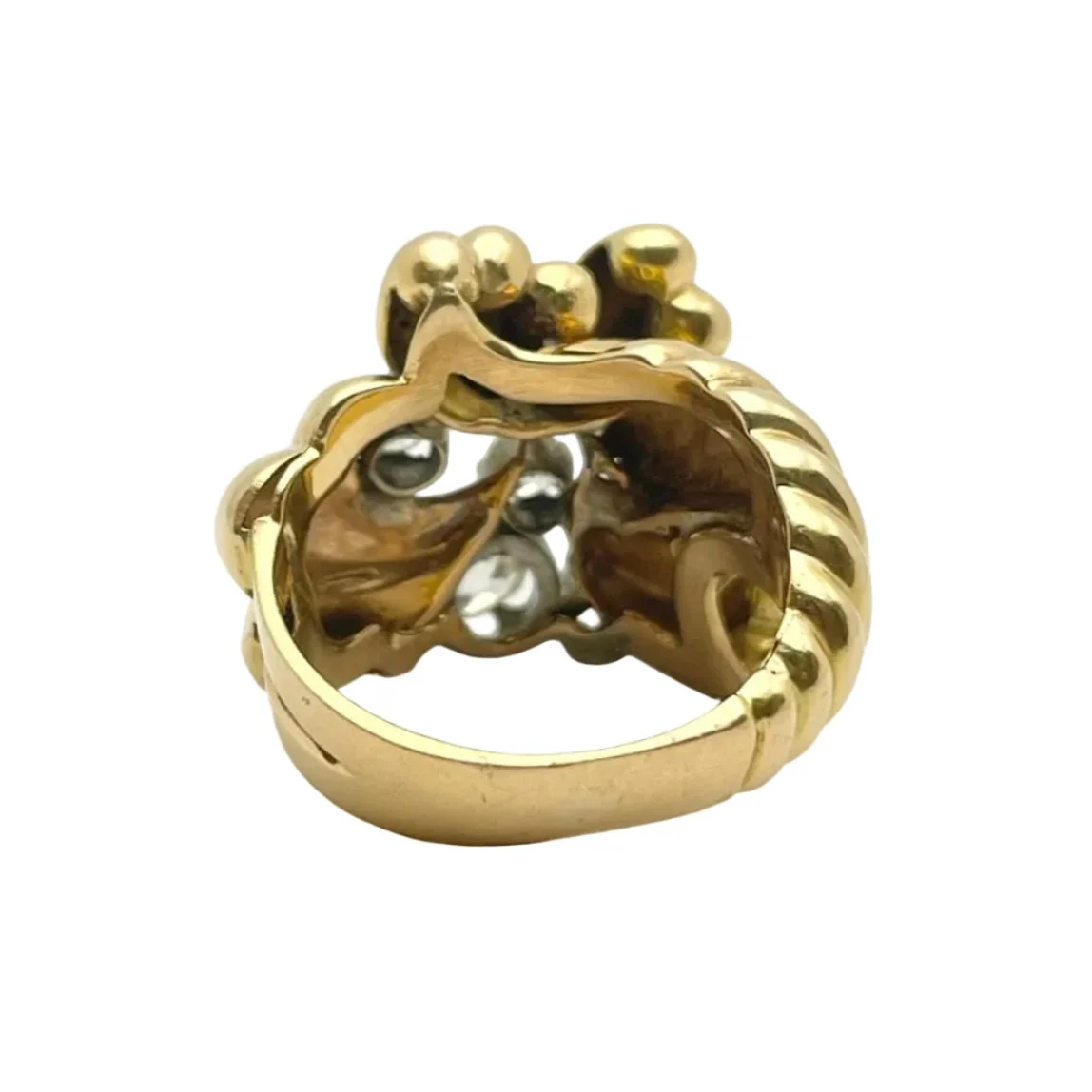 Bague en or jaune et diamants - Image 4