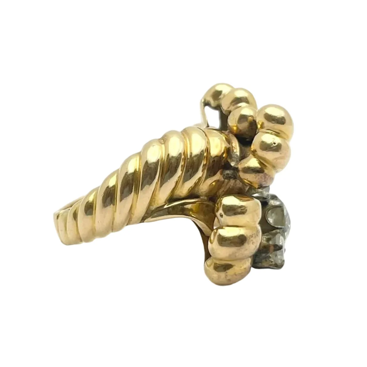 Bague en or jaune et diamants - Image 5