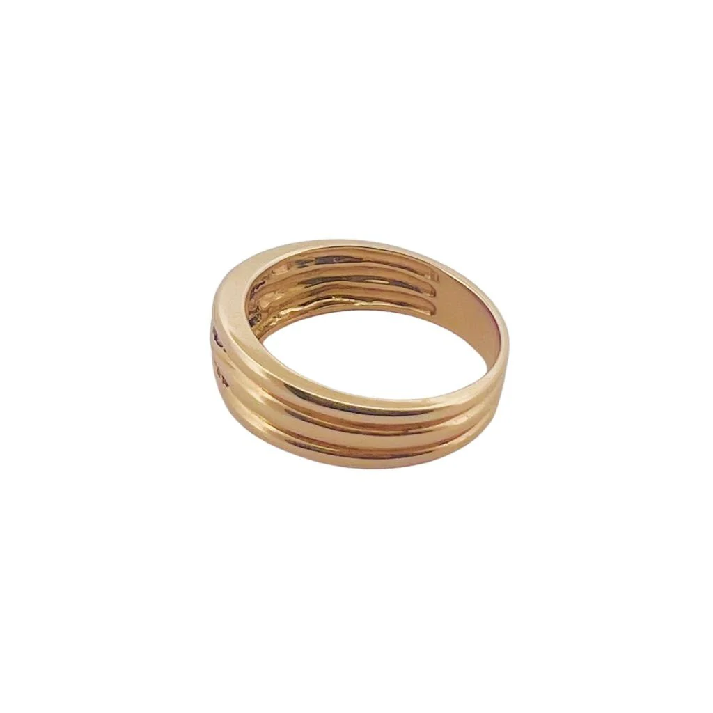 Bague en or jaune et diamants - Image 3