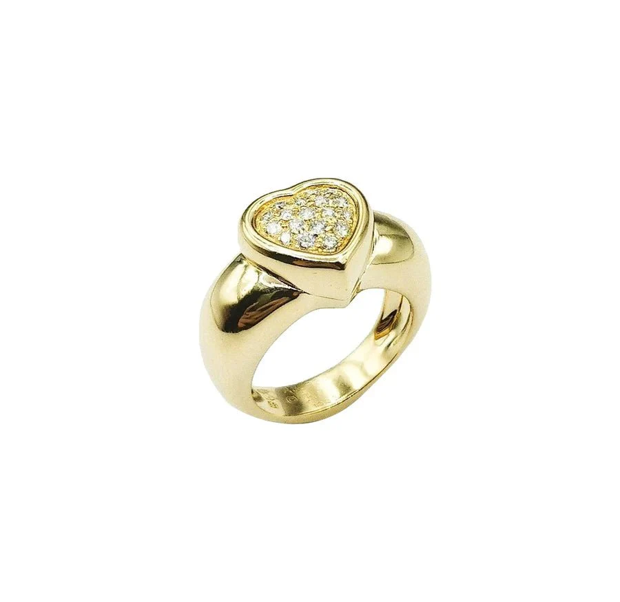Bague PIAGET "Cœur" en or jaune et diamants - Image 2