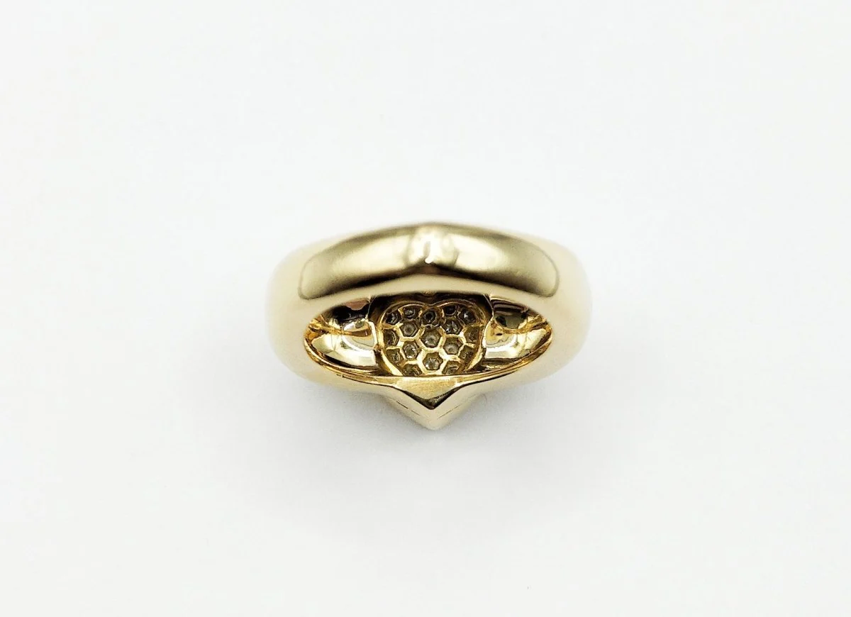 Bague PIAGET "Cœur" en or jaune et diamants - Image 3