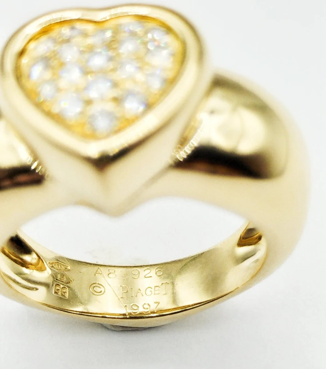 Bague PIAGET "Cœur" en or jaune et diamants - Image 5