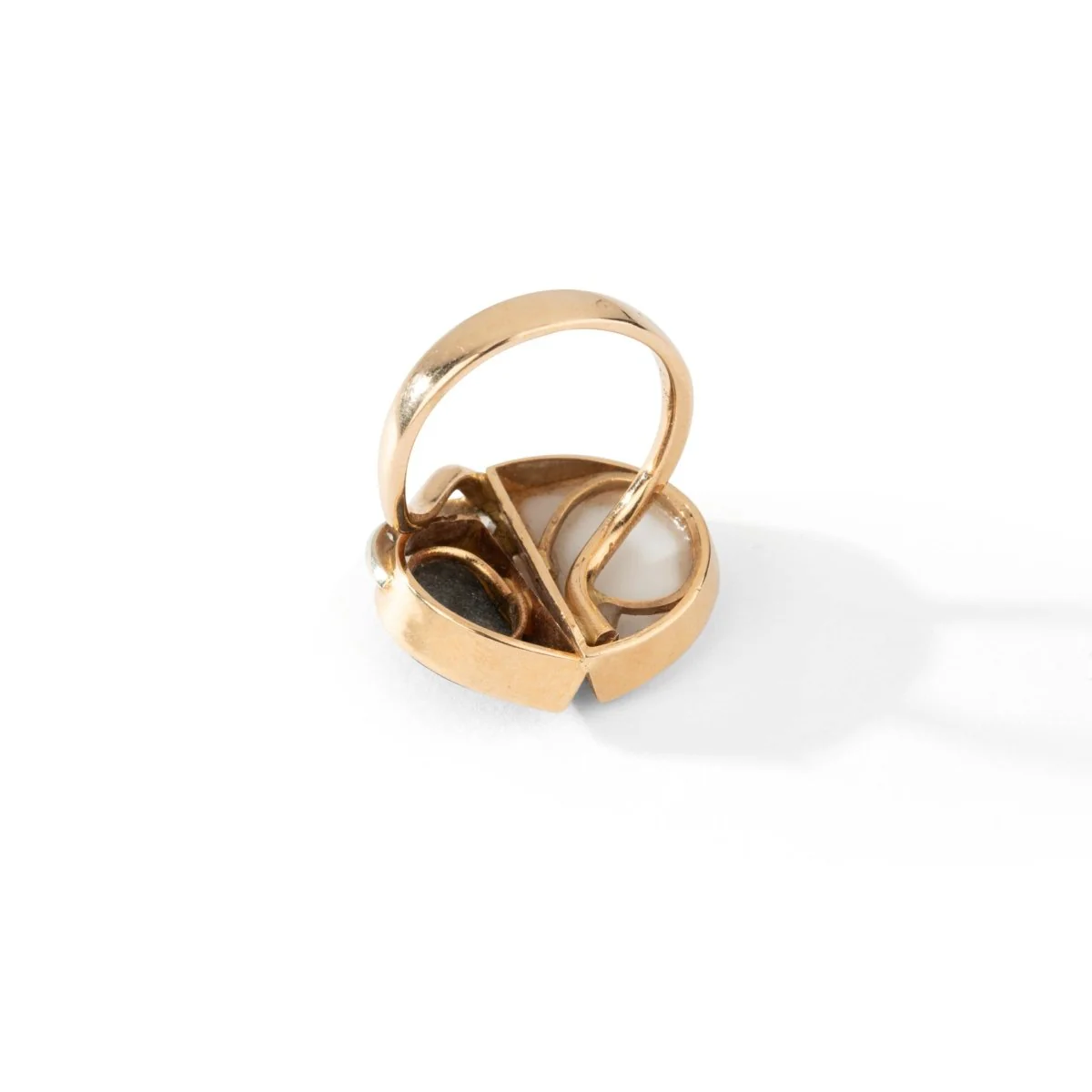Bague en or jaune, or blanc et en diamants - Image 5