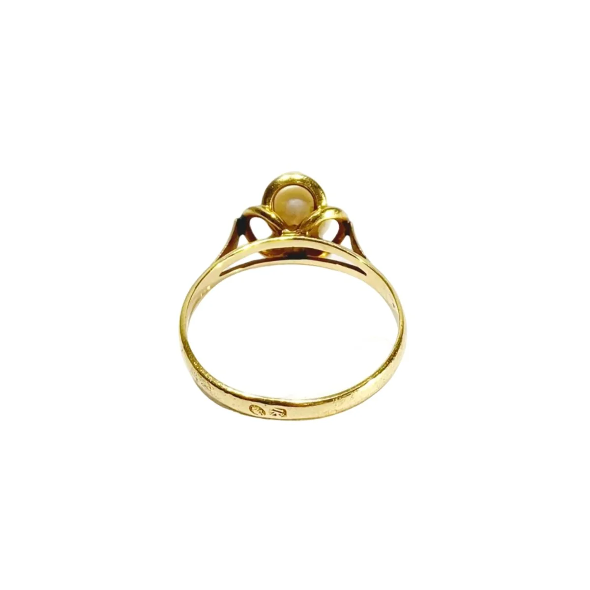 Bague en or jaune et perle - Image 5