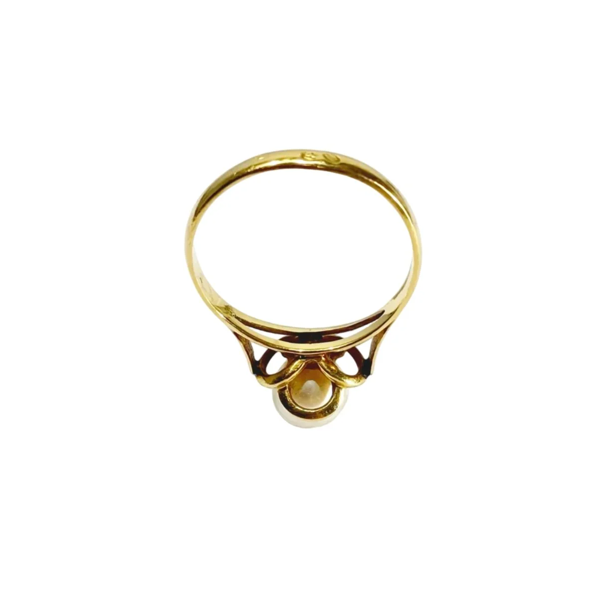 Bague en or jaune et perle - Image 8