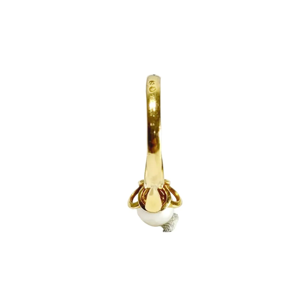 Bague en or jaune et perle - Image 9