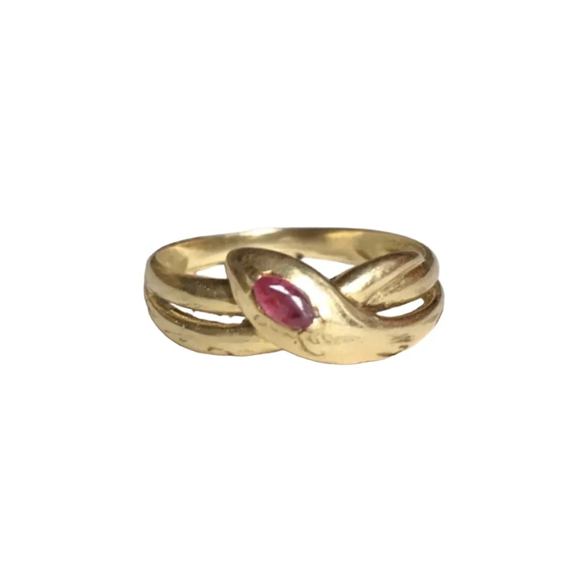 Bague en or jaune et rubis - Image 3