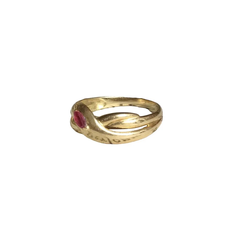 Bague en or jaune et rubis - Image 5