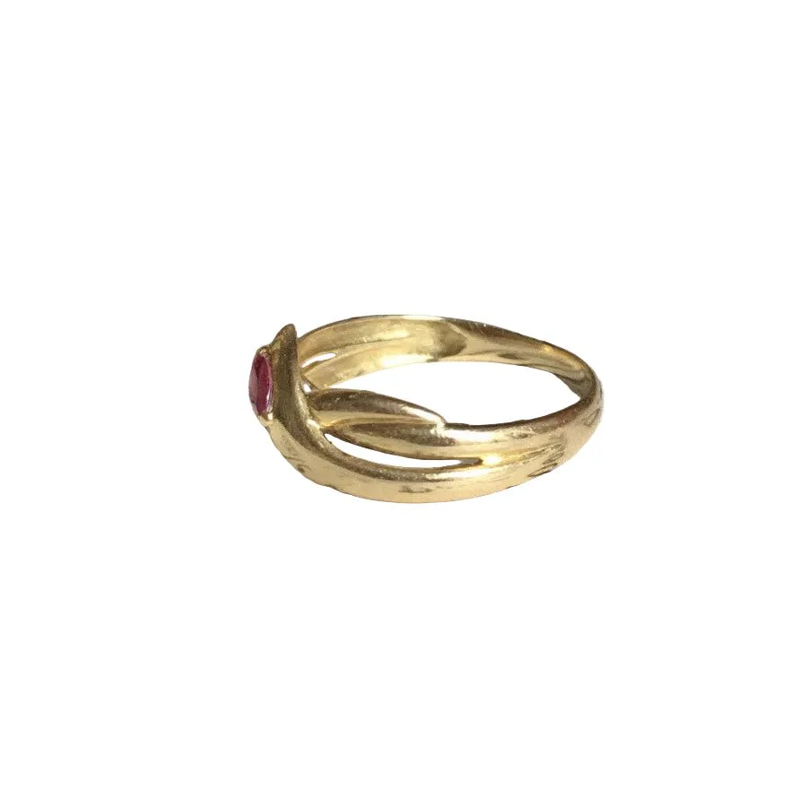 Bague en or jaune et rubis - Image 6