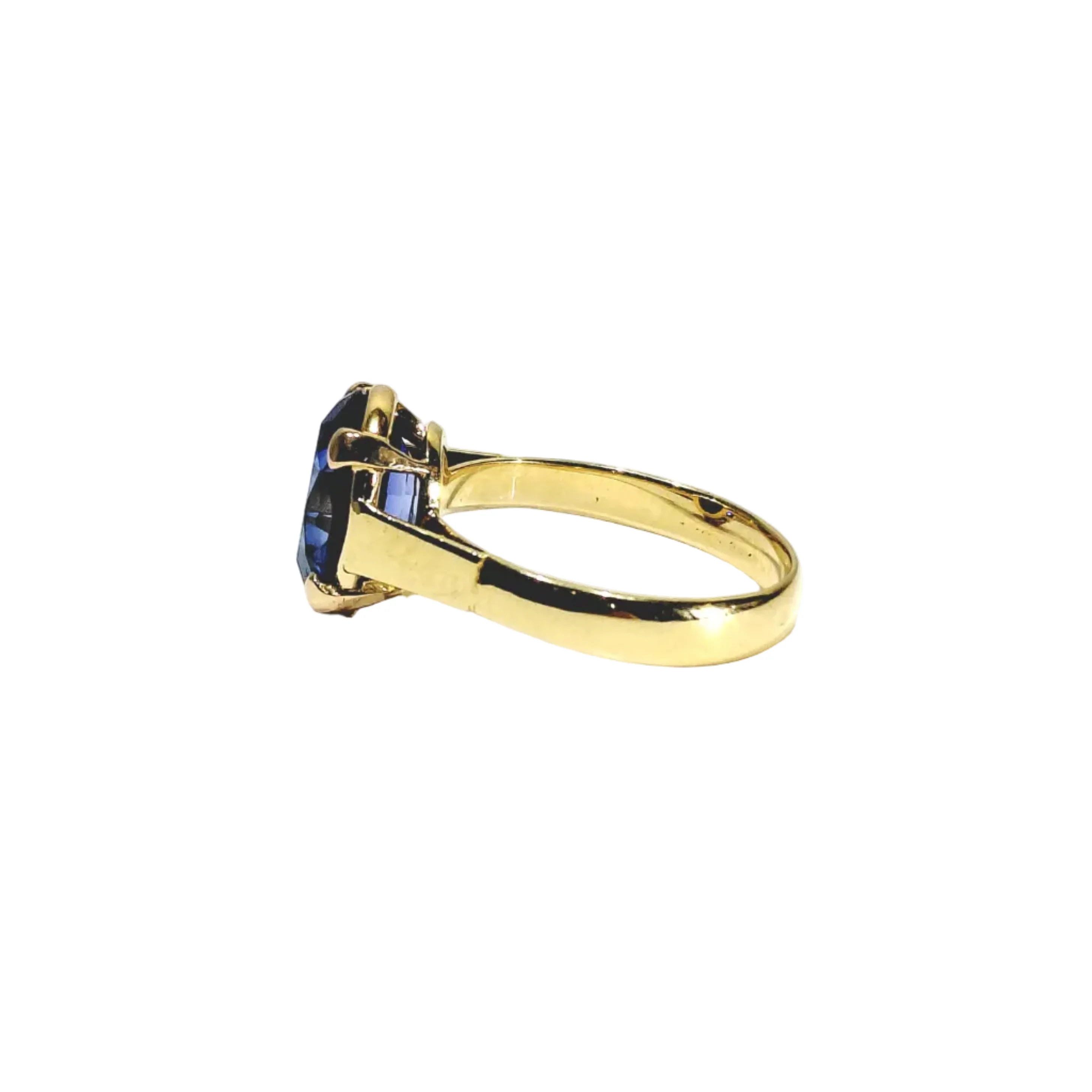Bague en or jaune et saphir - Image 5