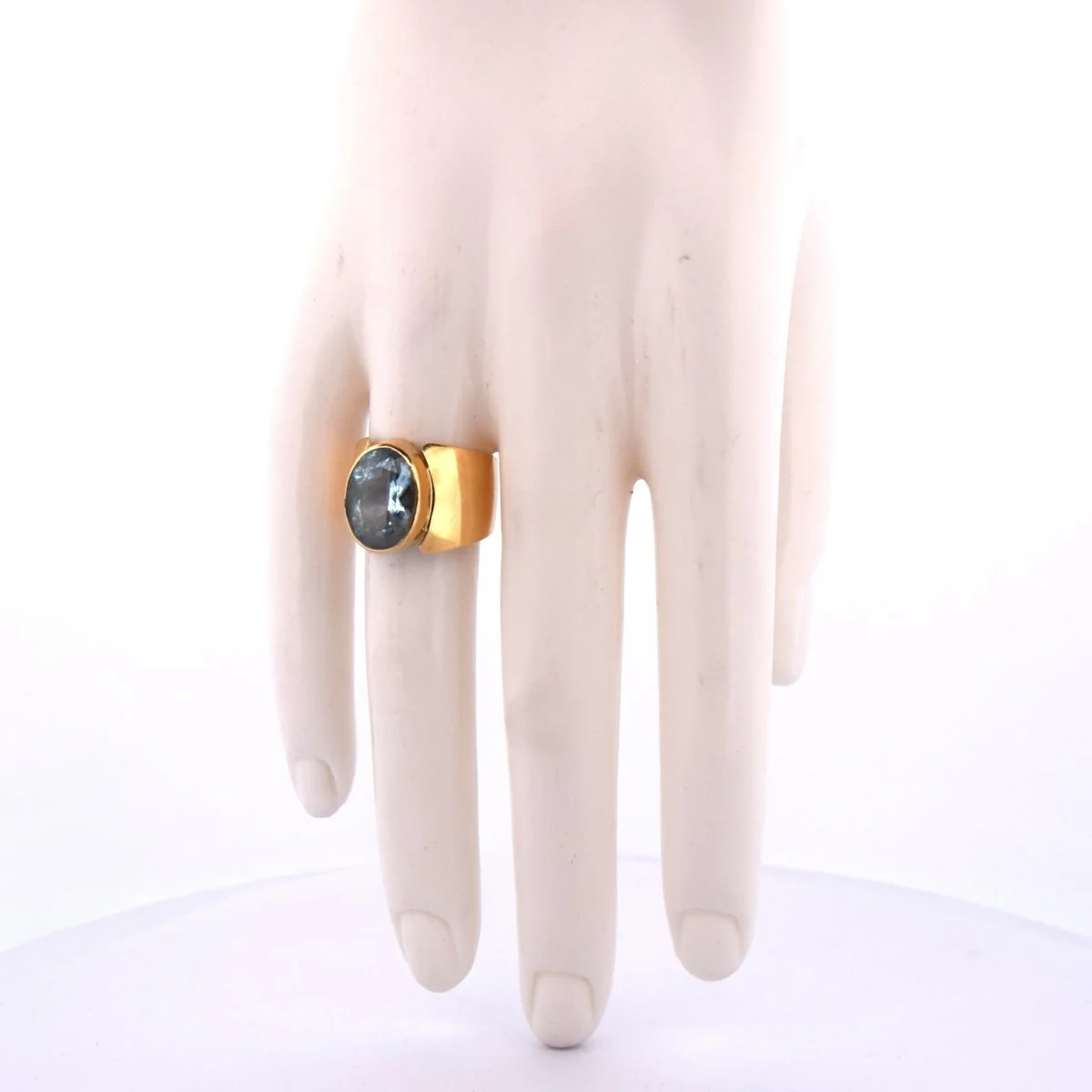 Bague en or jaune et topaze - Image 2