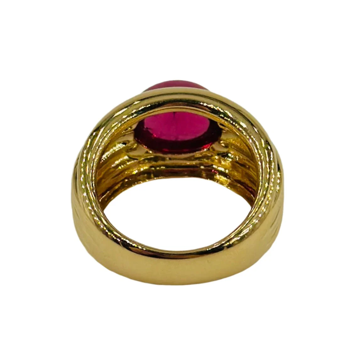 Bague en or jaune et tourmaline rose - Image 3