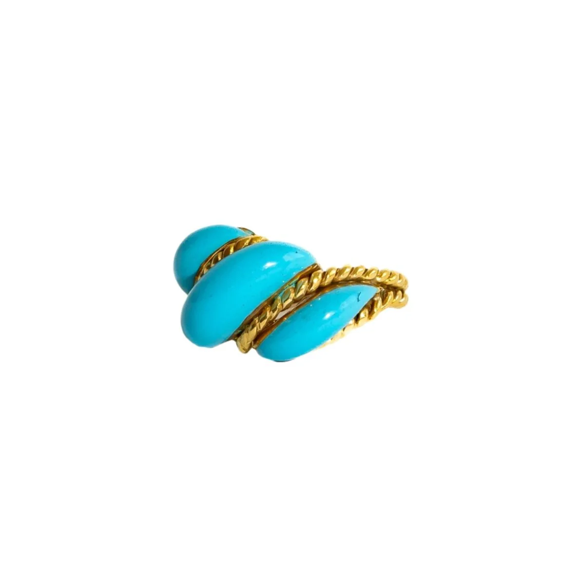 Bague Jonc en or jaune et émail - Image 5