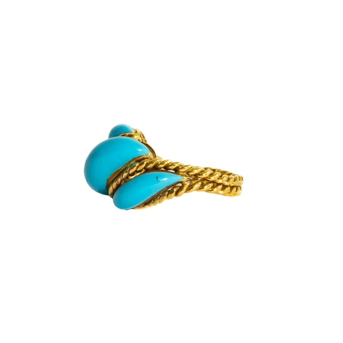 Bague Jonc en or jaune et émail - Image 7