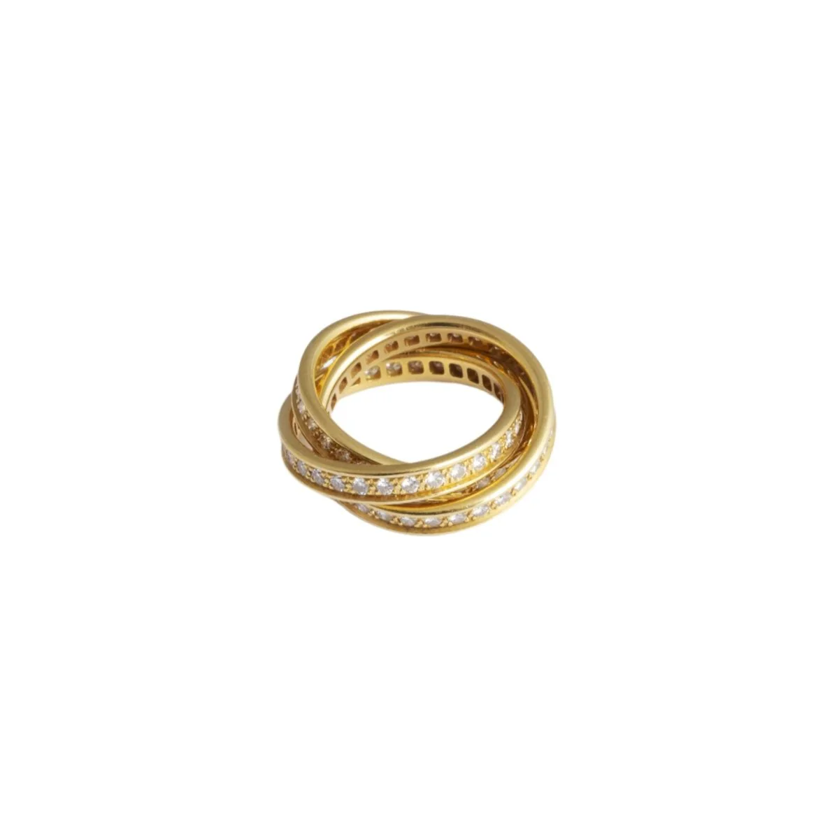 Bague Alliance CARTIER "Trinity" en or jaune et diamants - Image 3