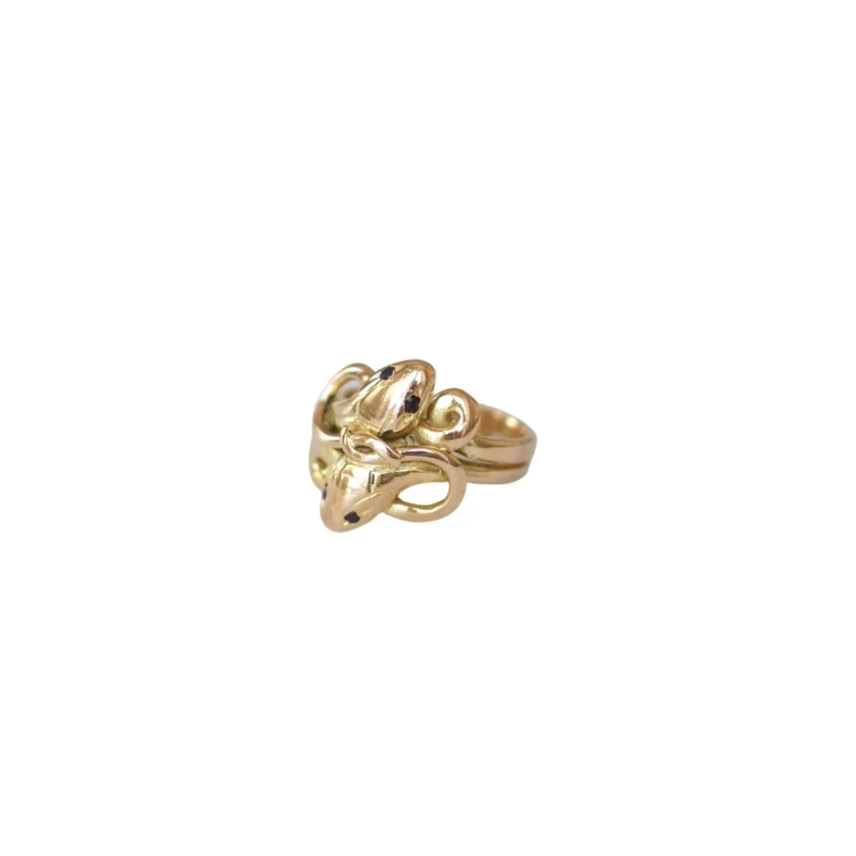 Bague Jonc en or jaune, or rose, et rubis - Image 3