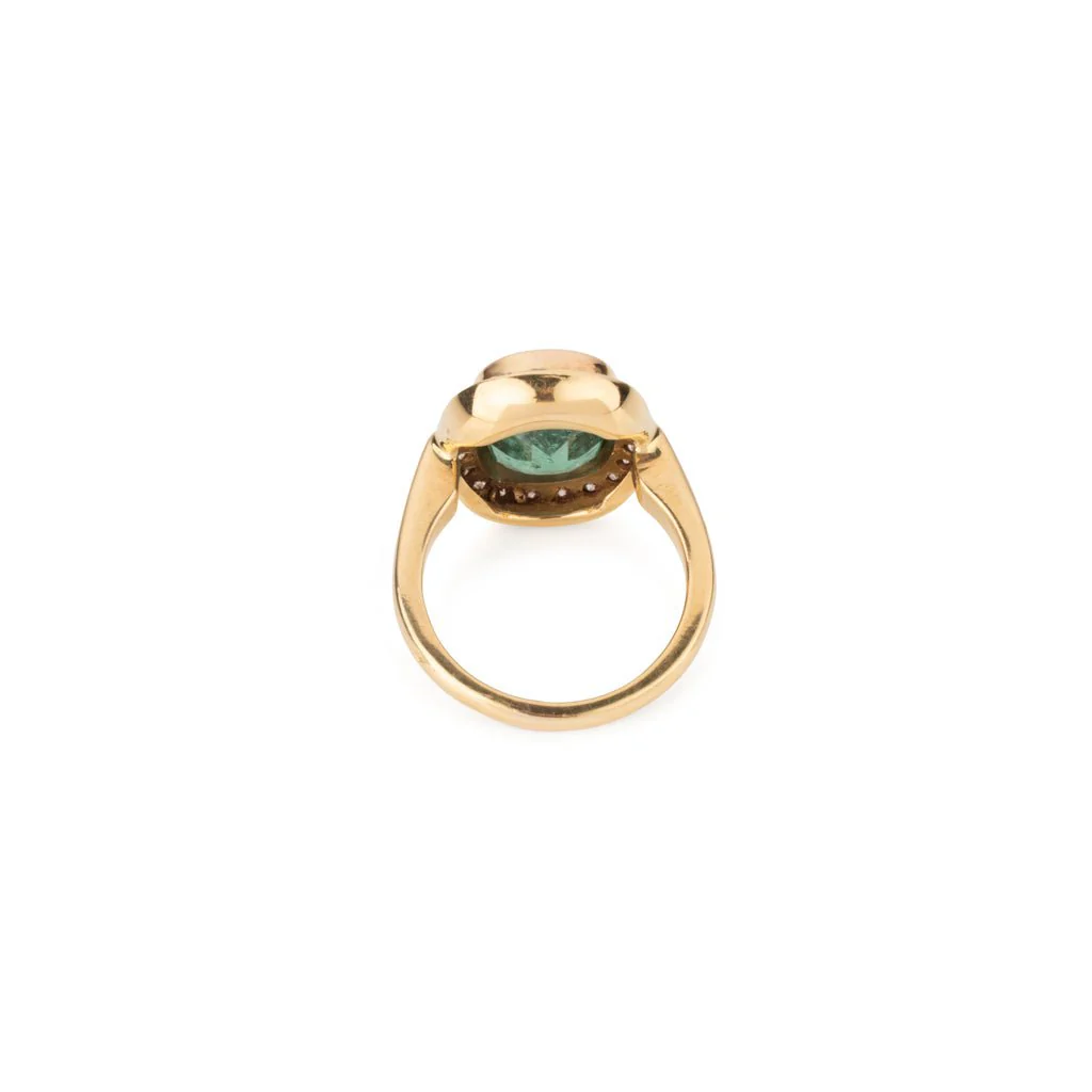 Bague en or jaune ornée d'une émeraude - Image 4