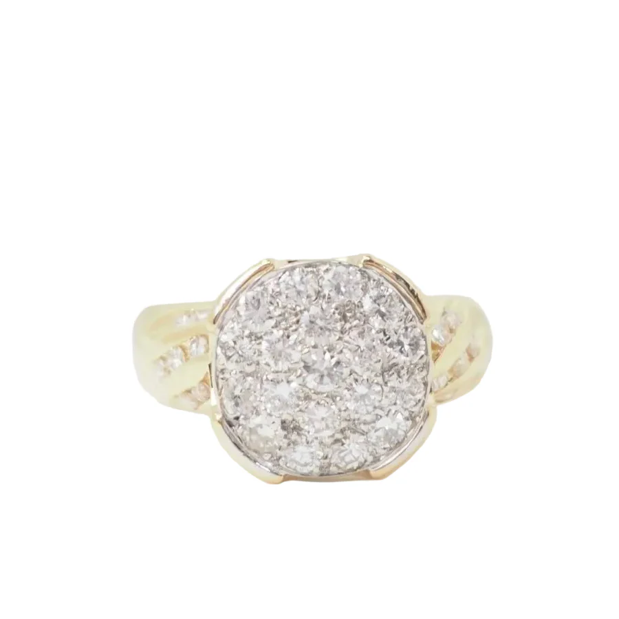 Bague Pavée en or jaune et diamants