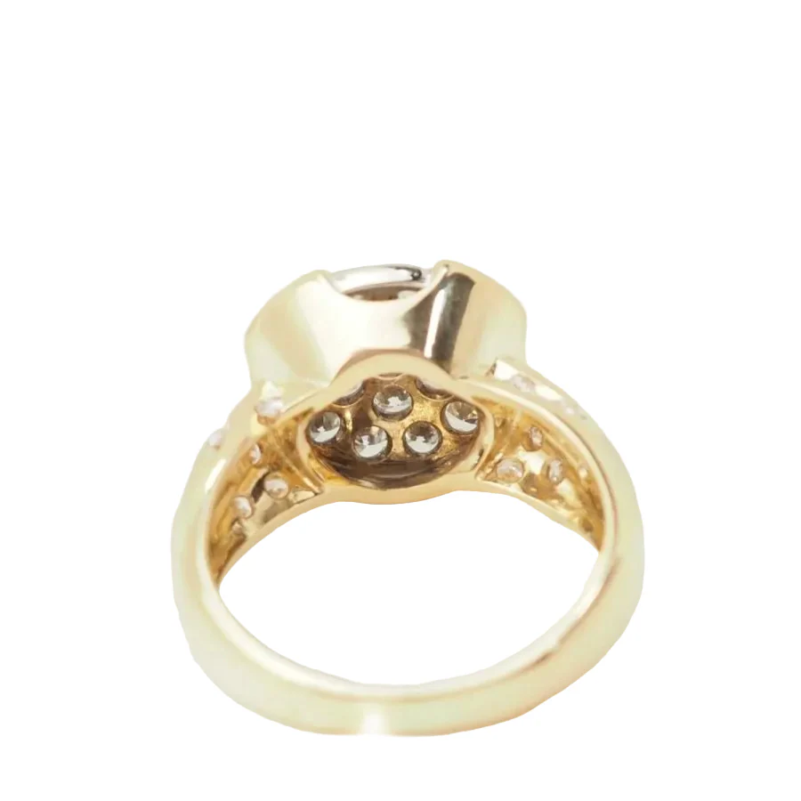 Bague Pavée en or jaune et diamants - Image 4