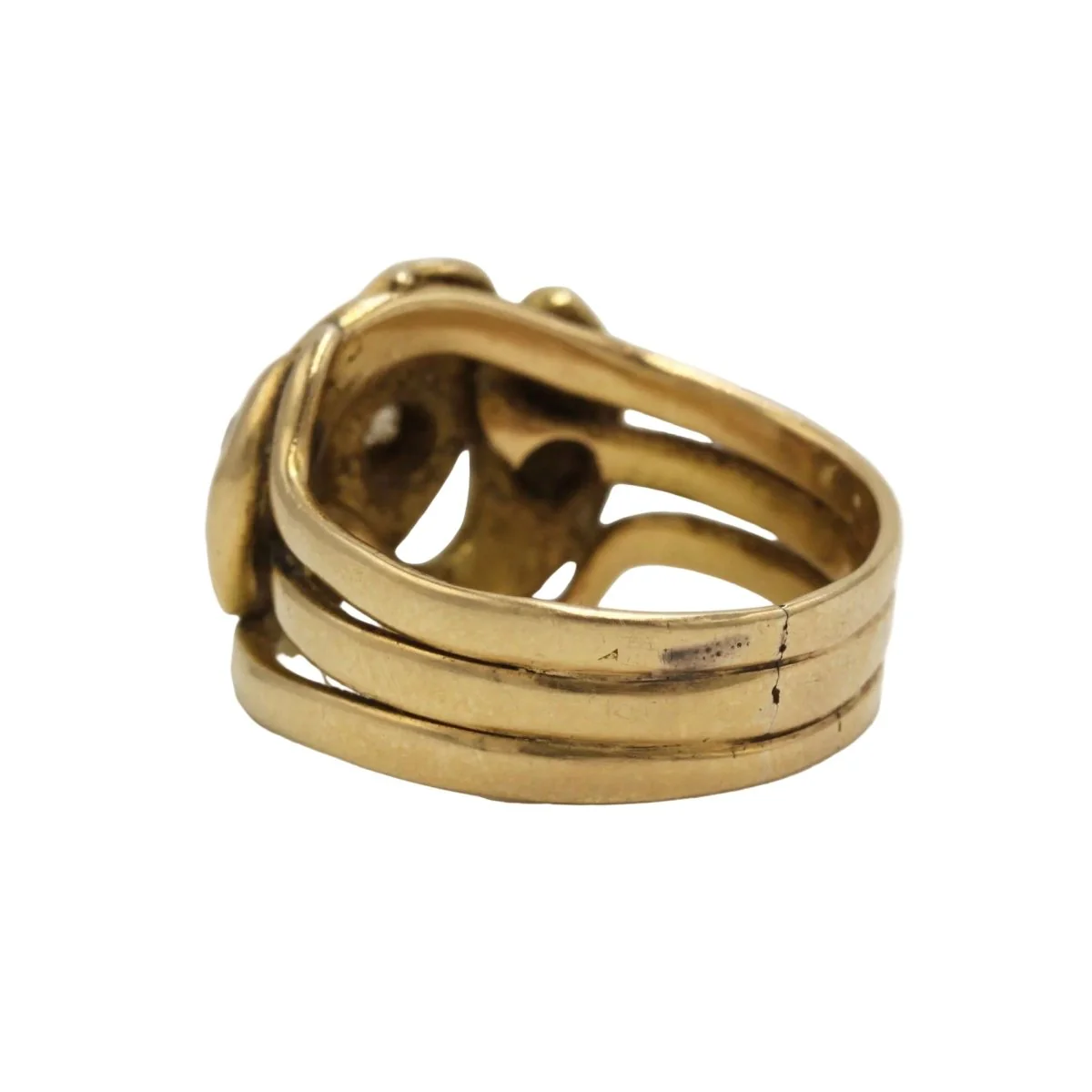 Bague en or jaune, rubis et diamants - Image 4