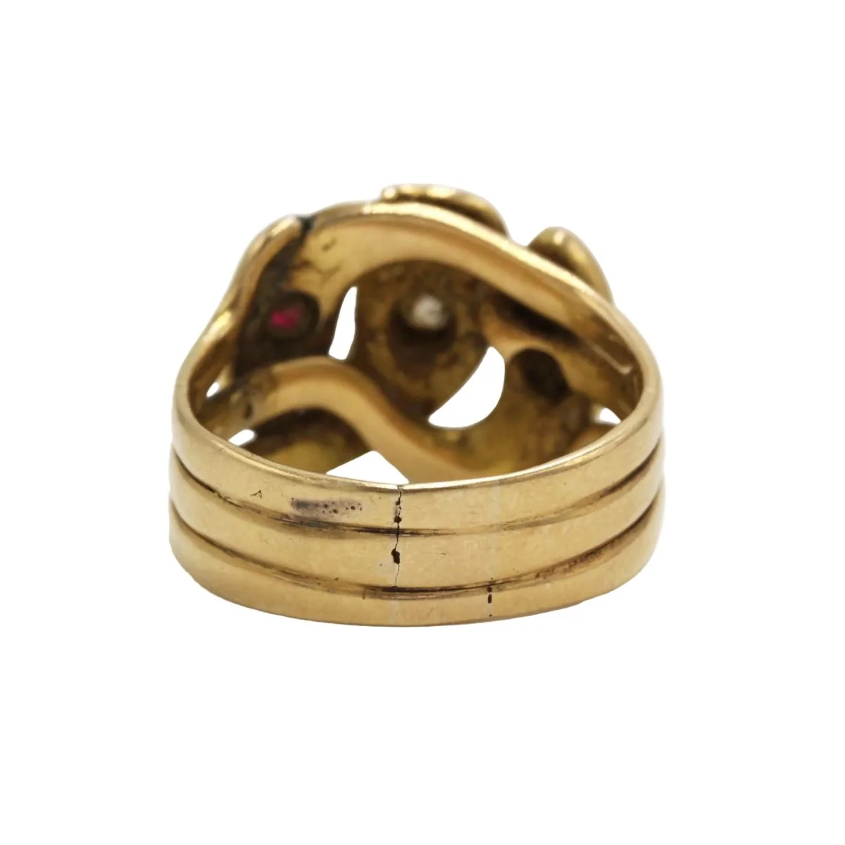 Bague en or jaune, rubis et diamants - Image 5