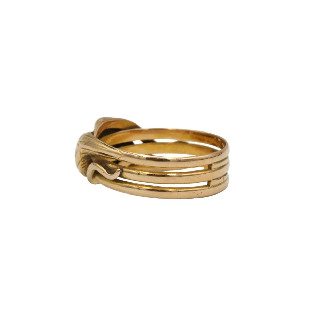 Bague en or jaune, rubis et saphir - Image 4