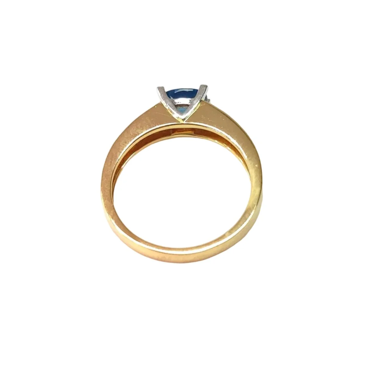 Bague en or jaune, saphir, et diamants - Image 4