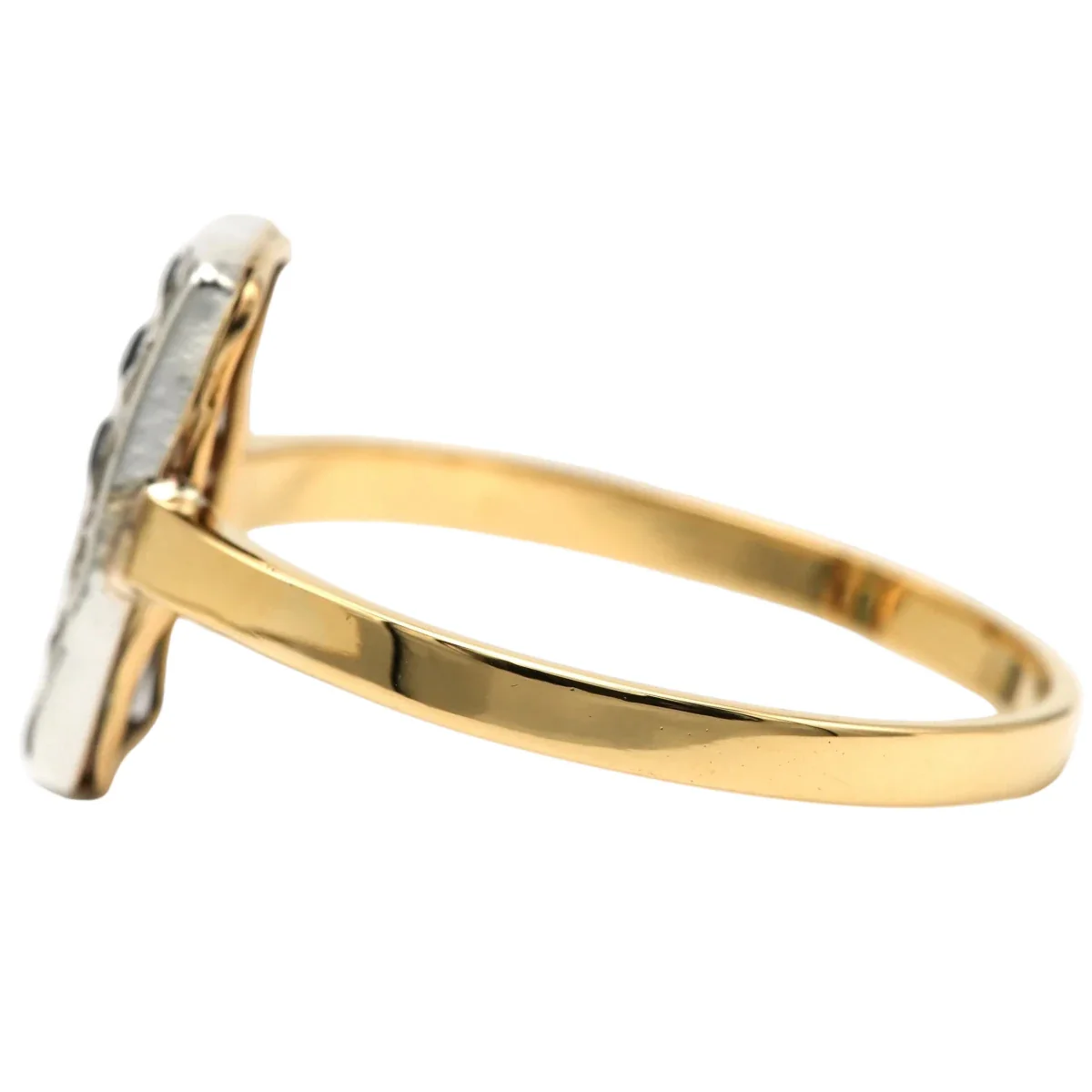 Bague en or jaune, saphirs et diamants - Image 9