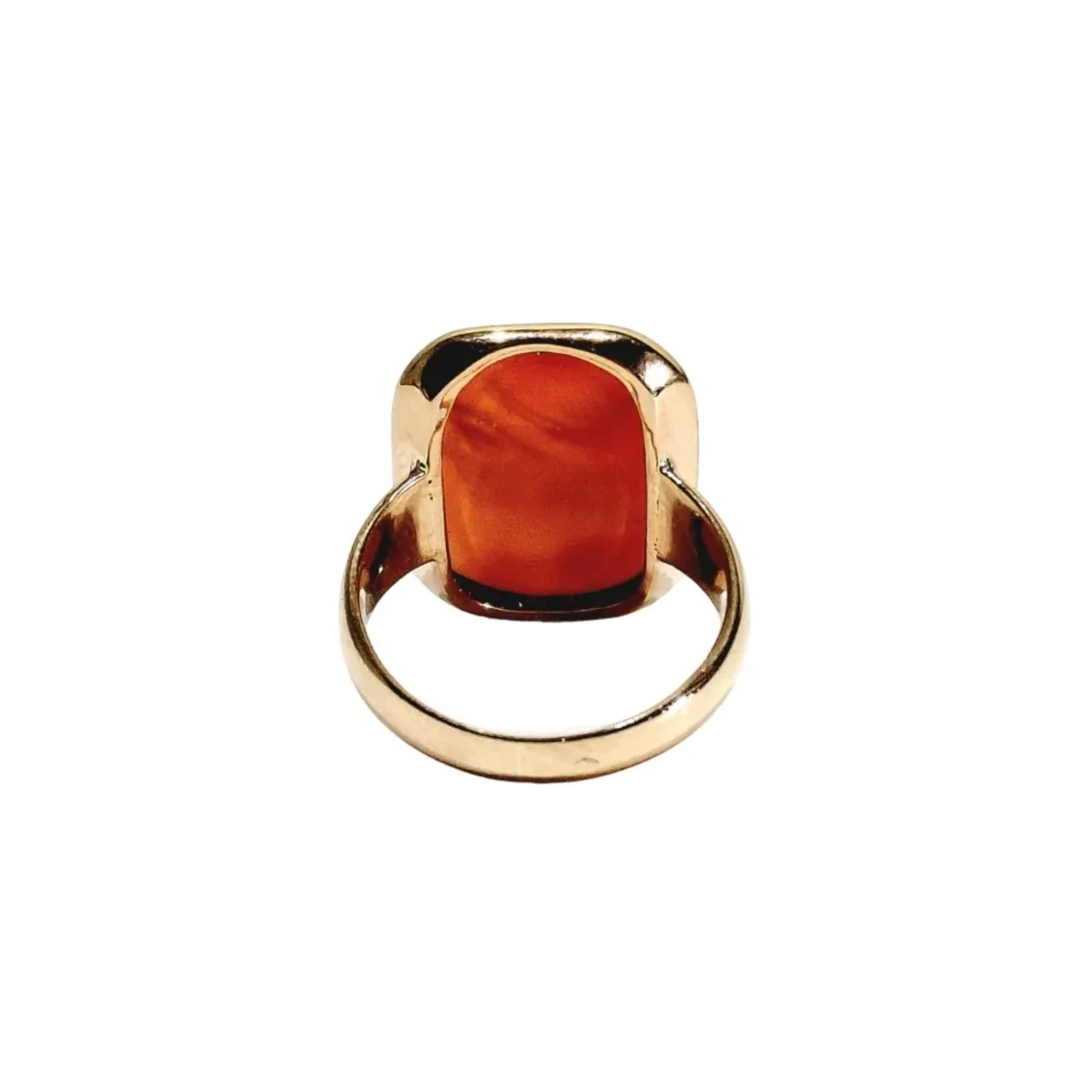 Bague en or rose et cornaline - Image 5