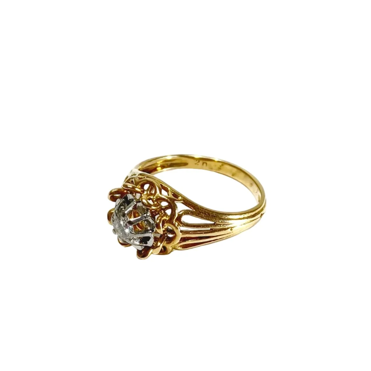 Bague en or rose et diamants - Image 3