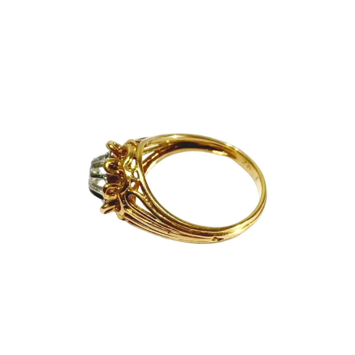 Bague en or rose et diamants - Image 4