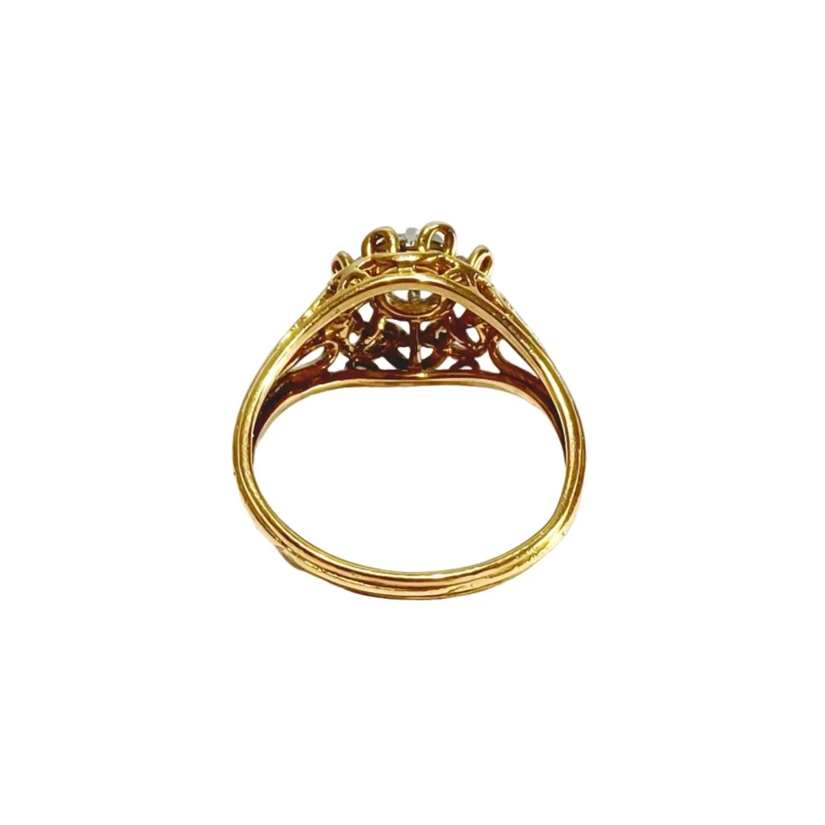 Bague en or rose et diamants - Image 5